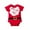 Red Short Sleeve, variant on ZAXARRA Christmas Playsuit, Letter Short/Long Sleeve Romper