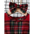 thumbnail image 6 of Bagilaanoe Toddler Baby Girl Christmas Dress Plaid Ruffle Long Sleeve A-line Princess Dresses + Headband 6M 12M 18M 24M 3T 4T Kid Fall Patchwork Tulle Skirt, 6 of 9