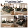 thumbnail image 5 of CHIC HOUSE Oversized 89" W Loveseat Sofa for Living Room, 2-Seater Couch with Removable Washable Slipcover, Waterproof & Pet-Scratch-Resistant, Comfy Cloud Couch with Dual-Layer Cushion, Green, 5 of 9