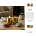 thumbnail image 5 of Decorative Small Mushroom Scented Candles for Men or Women - Stylish Votive Candle with Lid for Outdoor and Indoor - Whimsical Decor for Living Room, Bedroom, or Bathroom - Set of 2, 5", Gold & Brown, 5 of 11
