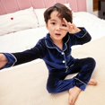 thumbnail image 1 of Conjunto de Pijamas de terciopelo para niños y adolescentes, ropa de dormir cálida de manga larga para estar en casa, Otoño e Invierno, 1 of 2