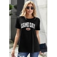 thumbnail image 4 of Football Shirts for Women Game Day Tshirt Sunday Football Graphic Tee Top Funday Shirt Blouse, 4 of 7