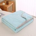 thumbnail image 3 of Cooling Blankets for Hot Sleepers,Hwkond Soybean Fiber Refrigeration Quilt Cool Quilt Washed Cotton Quilt Core Single Machine Washable Thin Quilt,Light blue,200x230cm, 3 of 8