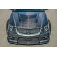 thumbnail image 4 of Replacement For 2009-2015 Cadillac CTS-V Models | Performance Package Fiberglass - Primed Black Replacement Front Middle Vented Scoop Extractor Front Bumper Hood Cover, 4 of 12