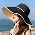thumbnail image 3 of UDIYO Womens Sun Hat UV Foldable Adjustable Waterproof Wide Brim Bucket Hats for Summer Beach Fishing Hiking, 3 of 8