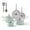 Mint Green, variant on T-fal Easy Care 18 Piece Ceramic Nonstick Cookware Set, Pots and Pans, Mint Green