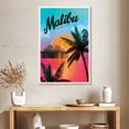 thumbnail image 2 of Elephant Stock Malibu California Wall Art - Vertical Canvas Wall Art - Living Room Wall Decor - Places Canvas - Blue And Orange Decor - 26" x 39", 2 of 8