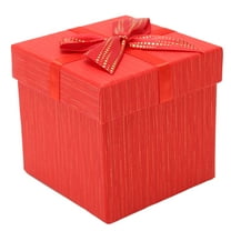 4Pcs Gift Box with Lids Xmas Gift Wrapping Boxes for Wedding Christmas Birthday Valentine's Day 3.9*3.7*3.9in