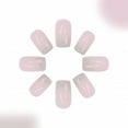 thumbnail image 3 of RAGUPEL 24 Pcs Glitters False Nail French Tip Artificial Nail Full Cover Stick on Nail Short Square Press on Nail, 3 of 8