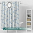 thumbnail image 3 of Shower Curtain Liner, Conch Waterproof PEVA Shower Curtains with 3 Duty Heavy Bottom Magnets and 12 Rust Proof Grommets, 72x72 Weighted Shower Liner for Shower Stall, Bathtubs, 3 of 12