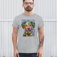 thumbnail image 3 of Tee Hunt Dean Russo Dalmatian Luv Colorful Dog T-Shirt Neon Puppy Men's Tee, Gray, Small, 3 of 5