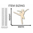 thumbnail image 2 of Unfinished Wood Ballerina Dancer Shape - Craft- up to 46" DIY 18" / 1", 2 of 3