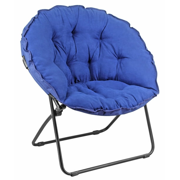 Zenithen Round Foldable Padded Dish Saucer Chair For Dorm Bedroom 32 Blue Com Zenithen Round Foldable Padded Dish, Round Folding Dorm Chair