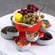thumbnail image 4 of Bandeja giratoria dividida para servir utensilios de cocina Bandeja giratoria dividida para servir bocadillos, salsas, aperitivos para fiestas Organizador de alimentos con múltiples compartimentos Dis, 4 of 8