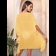 thumbnail image 5 of Traje de Baño de Playa Holgado y con Volantes de Color Liso para Mujer Amarillo Talla Única, 5 of 8