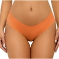 thumbnail image 3 of Tao Tao Thongs for Women Seamless Underwear Low Rise Panties Thong Orange L, 3 of 5