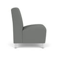 thumbnail image 2 of Siena Lounge Reception Armless Guest Chair / Brushed Steel Legs / Light Gray, 2 of 5
