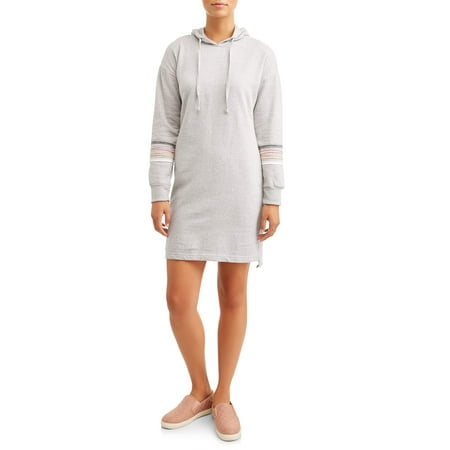 Heart Hoodie Dress - No Comment Women's Hoodie Sweatshirt Dress