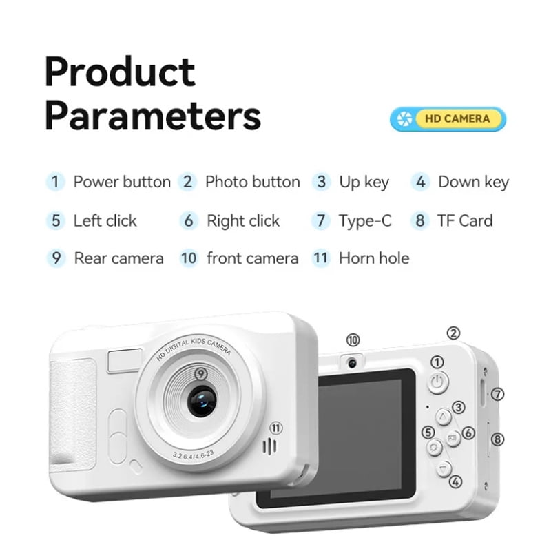 40MP 1080P Digital Camera with Wrist Strap – 8X Zoom, Anti-Shake, 4K HD, Auto Focus, 64GB Memory Card Support, Perfect for Beginners & Selfies