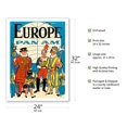 thumbnail image 2 of Europe - Pan American World Airways - British Yeomen of the Guard Pontifical Swiss Guard - Vintage Airline Travel Poster c.1950s - Fine Art Matte Paper Print (Unframed) 24x32in, 2 of 4