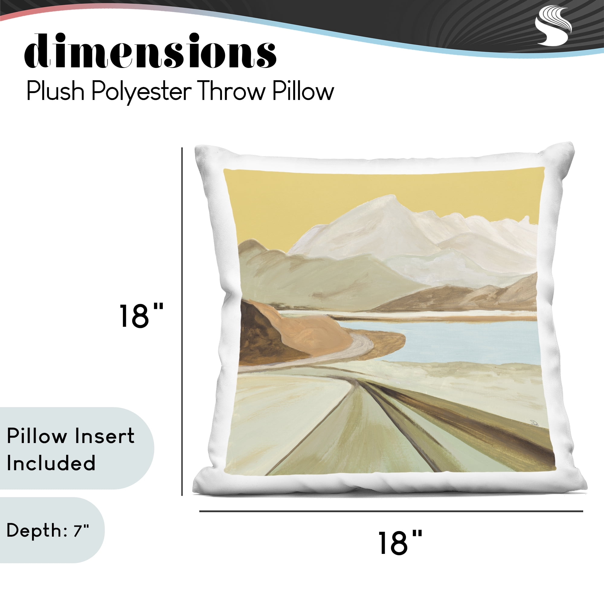 Stupell Industries Return Warm Mountain View Decorative Printed Throw Pillow, design by Patricia Pinto