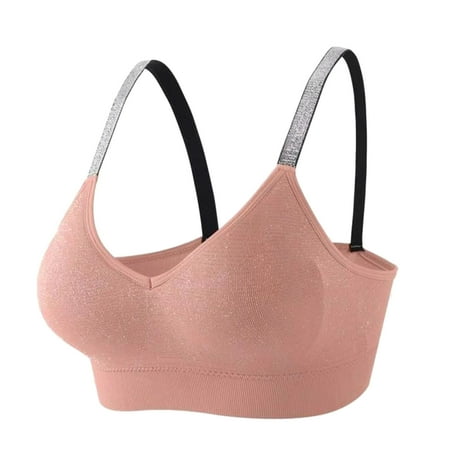 

New Womens Underwear Silver Ribbon Hundreds Of Bottoming Underwear Seamless Beauty Back Wrapped Bra Suspenders Anti Flight Undershirt Less Ladies Bra Female