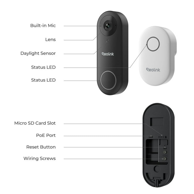Reolink 2K 5MP Video Doorbell Camera 5G Wifi Security Home