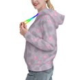 thumbnail image 3 of Yiaed Flamingo Print Womens Casual Hoodies Crew Neck Long Sleeve Sweatshirts With Pocket Pullover Tops Women's Hooded Sweatshirt-XX-Large, 3 of 5
