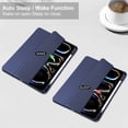 thumbnail image 5 of SaniMore Case for Apple iPad Pro 13 (2024), Auto Sleep/Wake Shock Resistant [Built-in Pencil Holder] Flip Stand [Dual Angle] Transparent Slim Lightweight Anti-fall Tablet Shell, Deep Blue, 5 of 8
