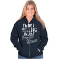 thumbnail image 3 of Puerto Rican Funny Yelling Boricua Zip Hoodie Sweatshirt Women Brisco Brands S, 3 of 5