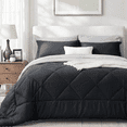 thumbnail image 3 of U by Bedsure Queen Comforter Set,7 Pieces Bed in a Bag, Reversible Lightweight Bedding Set, Black, 3 of 9