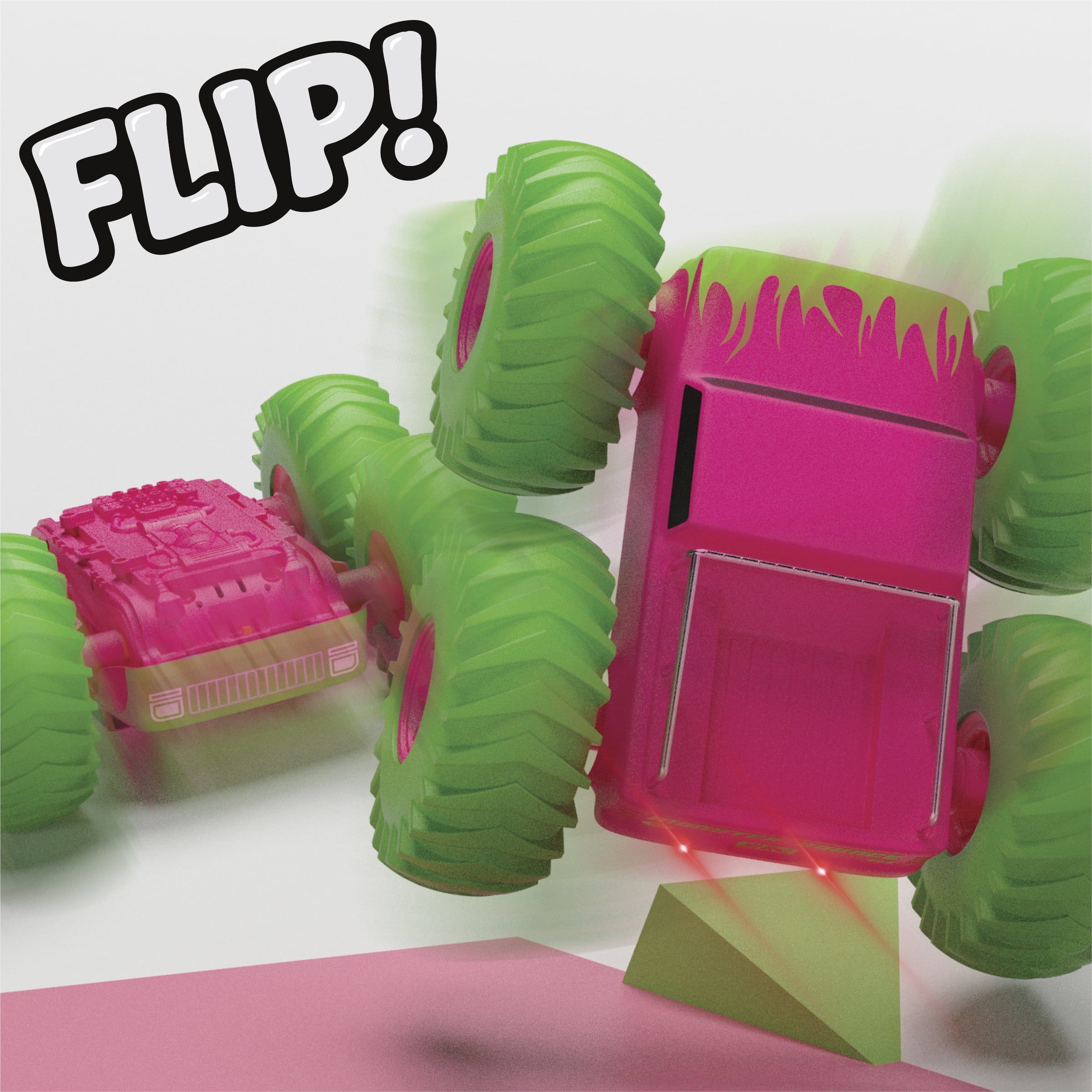 Sharper Image Bounce Buggy RC Stunt Car, Pink, Inflatable Tires, 2.4GHz Remote, High-Speed Flips & Auto Stunts, Pink