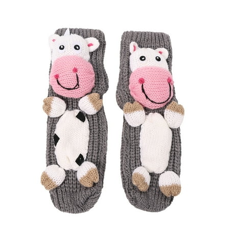 

Fanvereka Knitted Santa Deer Cat Dog Animal Socks 3D Pattern Socks Funny Christmas Gift to Kids Adults