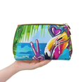 thumbnail image 4 of Gaeub Tropical Flamingo Summer Printed Travel Cosmetic Bag,Makeup Bag, Large Capacity Toiletry Bag for Women, Portable Pouch Make Up Organizer with Zipper and Divider, 4 of 8