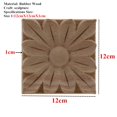 thumbnail image 2 of Flower tallado Apliques de madera natural for el gabinete de muebles Molduras de madera sin pintar Calcomanía Decoración de la decoración de la decoración Maison, 2 of 7