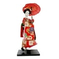 thumbnail image 1 of Muñecas geishas japonesas étnicas de 12 pulgadas, muñecas geishas japonesas orientales antiguas, chica kabuki Rojo, 1 of 9