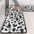 thumbnail image 2 of Kitchen Rugs Sets Of 2,Black White Cow Pattern Anti Fatigue Kitchen Mat Rugs Non Slip Washable,Decorative Kitchen Floor Mats for Kitchen,Sink,Laundry,17"x47"+17"x47", 2 of 5