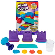 Kinetic Sand, Rainbow Mix Set with 3 Colors of Kinetic Sand (13.5oz) and 6 Tools, Play Sand Sensory Toys for Kids Ages 3 and up