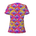 thumbnail image 5 of Wukai Magic Mushrooms Casual V-Neck Graphic Tees for Women: Lightweight and Breathable Summer Tops with Stylish Design-X-Large, 5 of 8