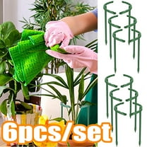 Cheers.US 6Pcs Plant Support Stake, Plastic Ring Garden Stakes for Plant, Half Circle Plant Supports for Tall Potted Plants Indoor, Outdoor Plant Cage for Peony,Tomato,Hydrangea