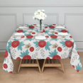 thumbnail image 3 of Pioneer Flower Floral Print Pattern Square Tablecloth, Waterproof Wipeable Spillproof Washable Table Cover for Home Kitchen Party Decor, 42"x42", 3 of 6