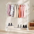 thumbnail image 3 of HioHa Garment Rack with Storage Shelf | Standing Clothes Hanging Rack for Bedroom, Closet & Laundry Room | Space-Saving Wardrobe Organizer with Bottom Shelf, 3 of 8