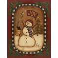 thumbnail image 2 of Lewis, Kim 12x14 White Modern Wood Framed Museum Art Print Titled - Joy Snowman, 2 of 4
