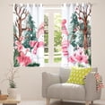 thumbnail image 2 of Manfei Cartoon Xmas Snowman Blackout Curtains,Rustic Flower Floral Curtains Pack of 2 (38x45 Each),Pink Green White Window Curtains For Kids,Super Cozy Room Decor, 2 of 6