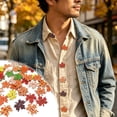 thumbnail image 2 of 50 Pcs Fall Wooden Buttons,Autumn Thanksgiving Maple Leaf Shaped Sewing Buttons for Clothing Hat Backpack Decor, 2 of 8