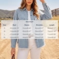 thumbnail image 3 of uublik Jeans Jacket for Women Blue Casual Turn Down Collar Button Down Outerwear Suitable for Daily Wear and Work, 3 of 7