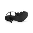 thumbnail image 5 of BLISSFUL STEP Women's Shoes T Strap Slingback Platform Stiletto Heel Sandals Black 7.5, 5 of 7