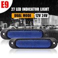 thumbnail image 1 of 2x 5 "Lámpara de separación de marcador lateral LED azul Luz Barco Camión Remolque Furgoneta Camión Autobús LingWen 9024715696045, 1 of 1