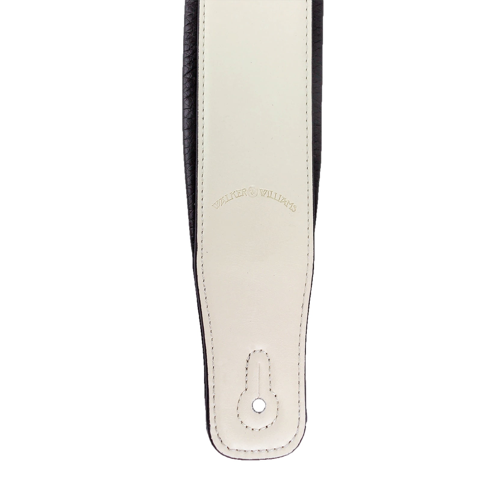 Walker & Williams G-909 Soft Natural Finish Eggshell White Padded Guitar Strap