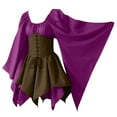 thumbnail image 1 of DuoJiaJ Performance Médiévale pour Femmes Robe Chemise Irlandaise à Manches Trompette avec Corset Robe Traditionnelle Fête et Party Femmes m Cosplay Gothique Rétro Robe Corset à Manches Longues, 1 of 3